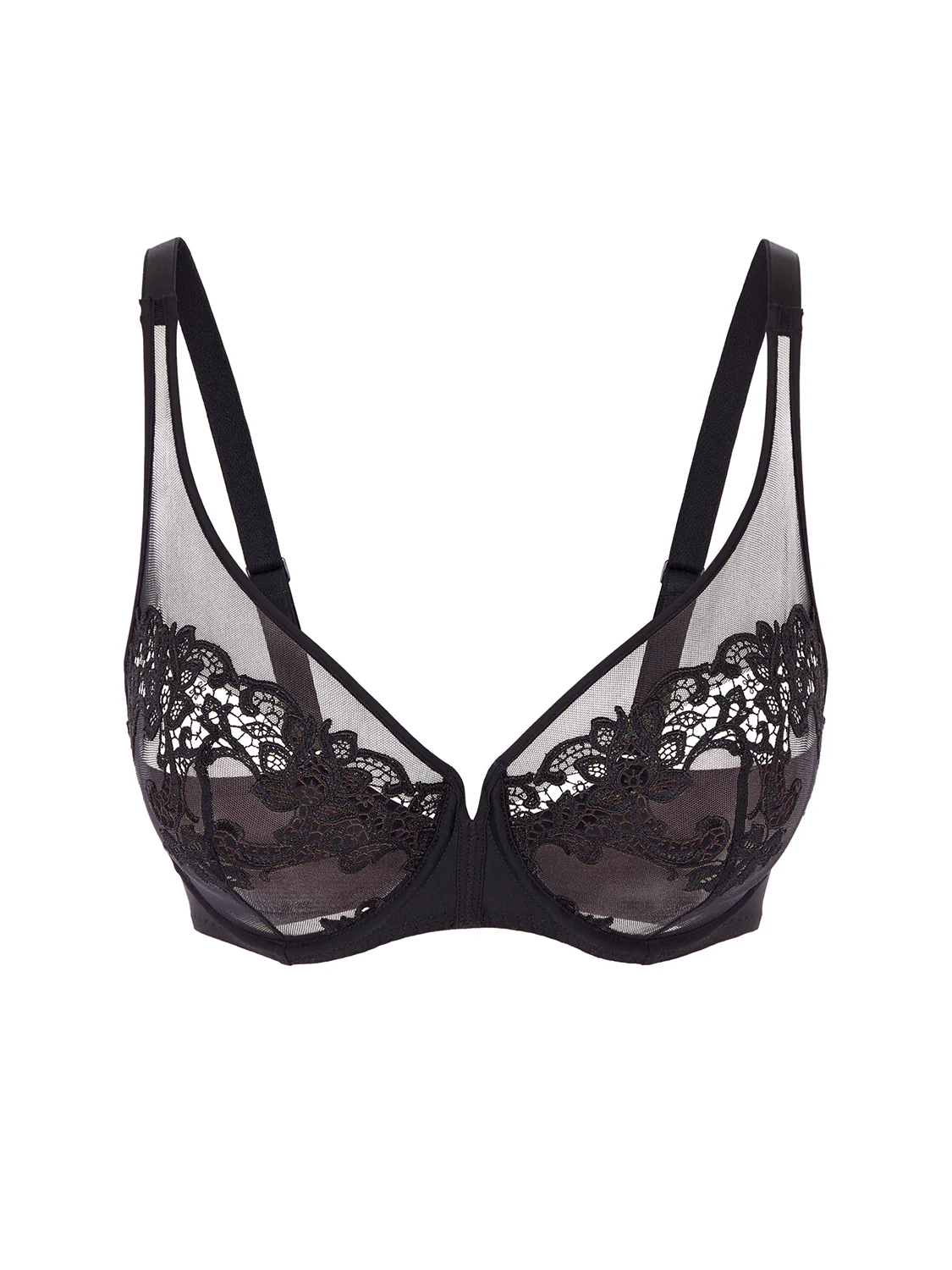 Soutien-gorge avec armatures décolleté plongeant - Noir – Image 5