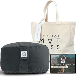 Coussin de yoga premium en liège 4mm avec caoutchouc naturel antidérapant – Sangle de transport incluse – Idéal pour la pratique du yoga