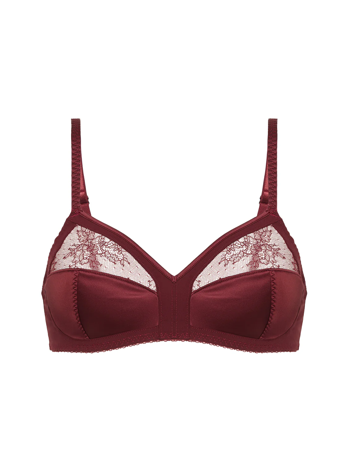 Soutien-gorge triangle sans-armatures - Rouge Obscur – Image 6