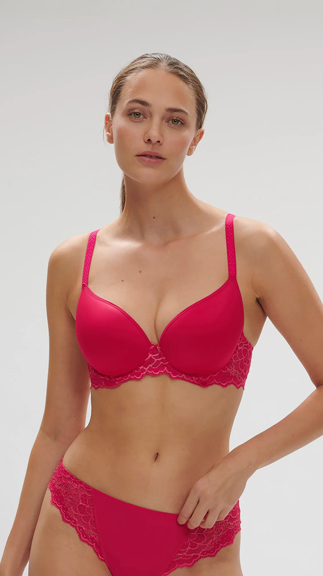 Soutien-gorge spacer décolleté plongeant - Rose Teaberry – Image 2