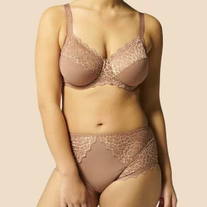 Soutien-gorge avec armatures emboîtant - Brun coco
