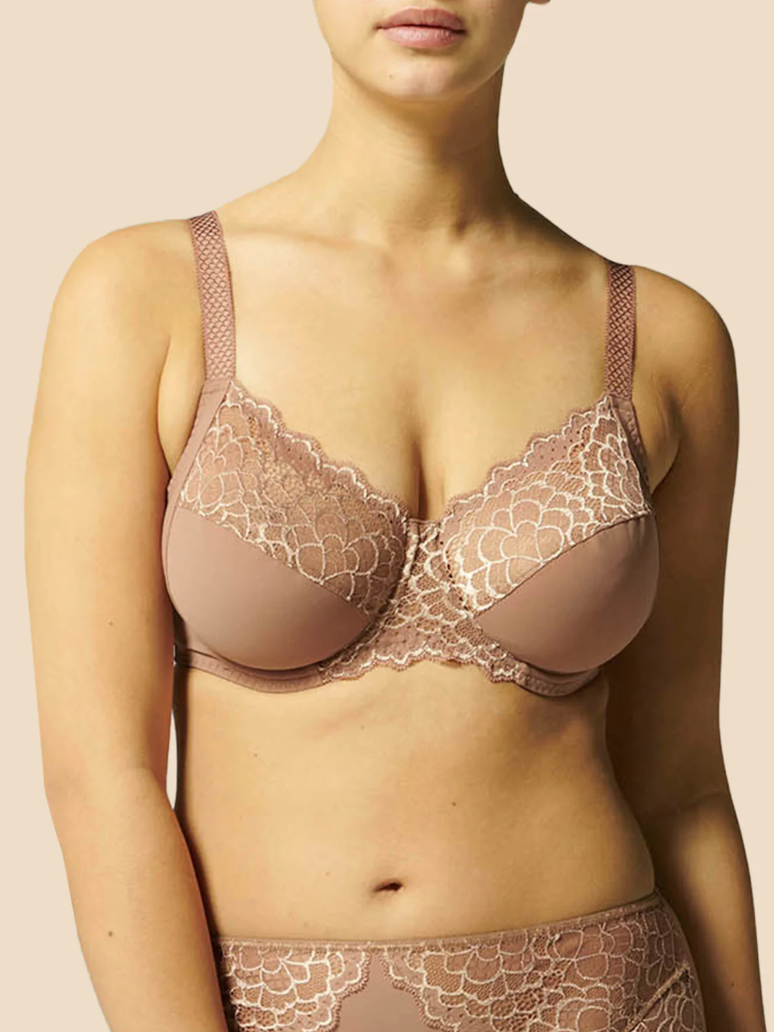 Soutien-gorge avec armatures emboîtant - Brun coco – Image 3