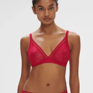 Soutien-gorge sans-armatures structuré - Rubis/rose