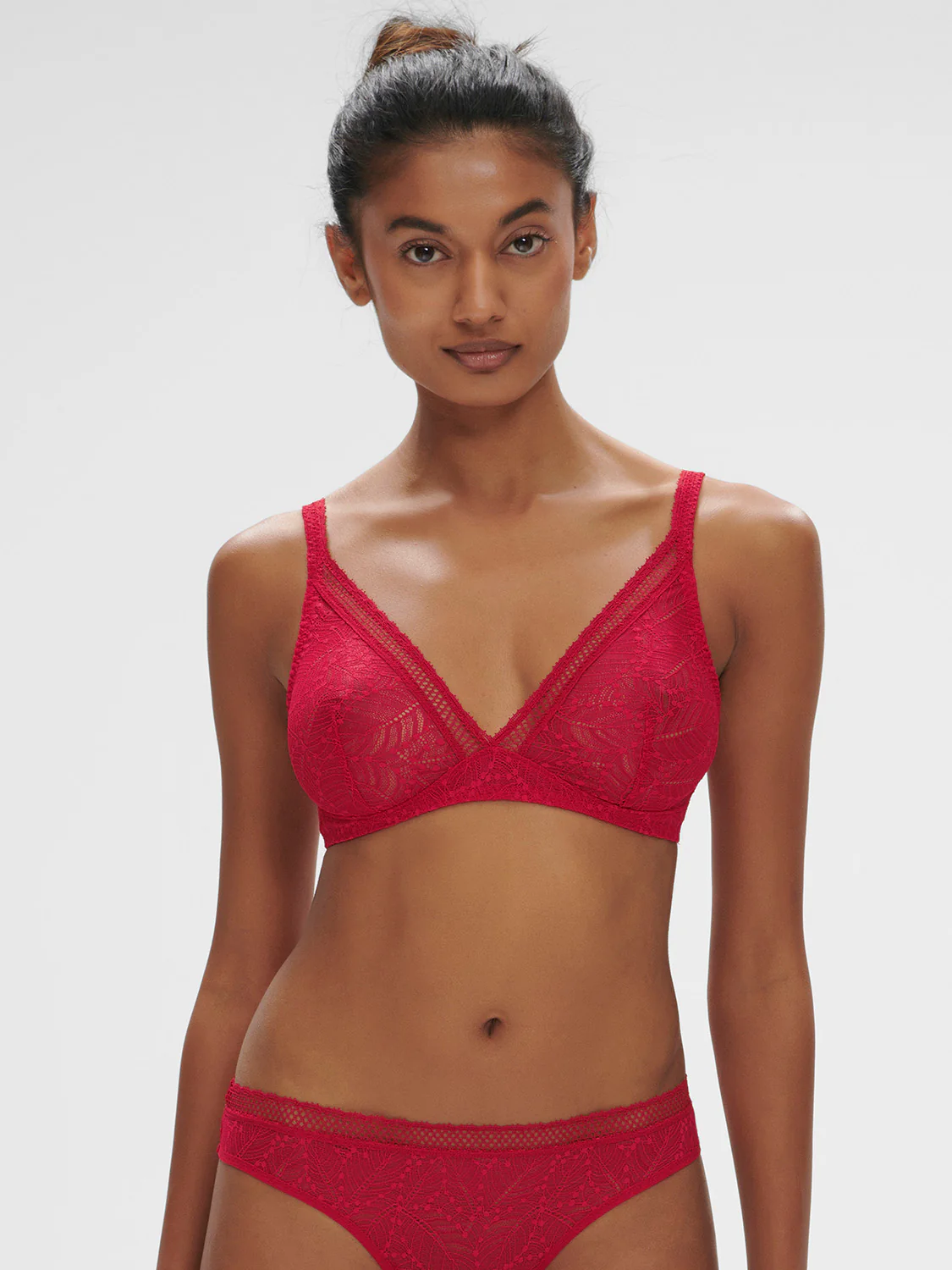 Soutien-gorge sans-armatures structuré - Rubis/rose – Image 2