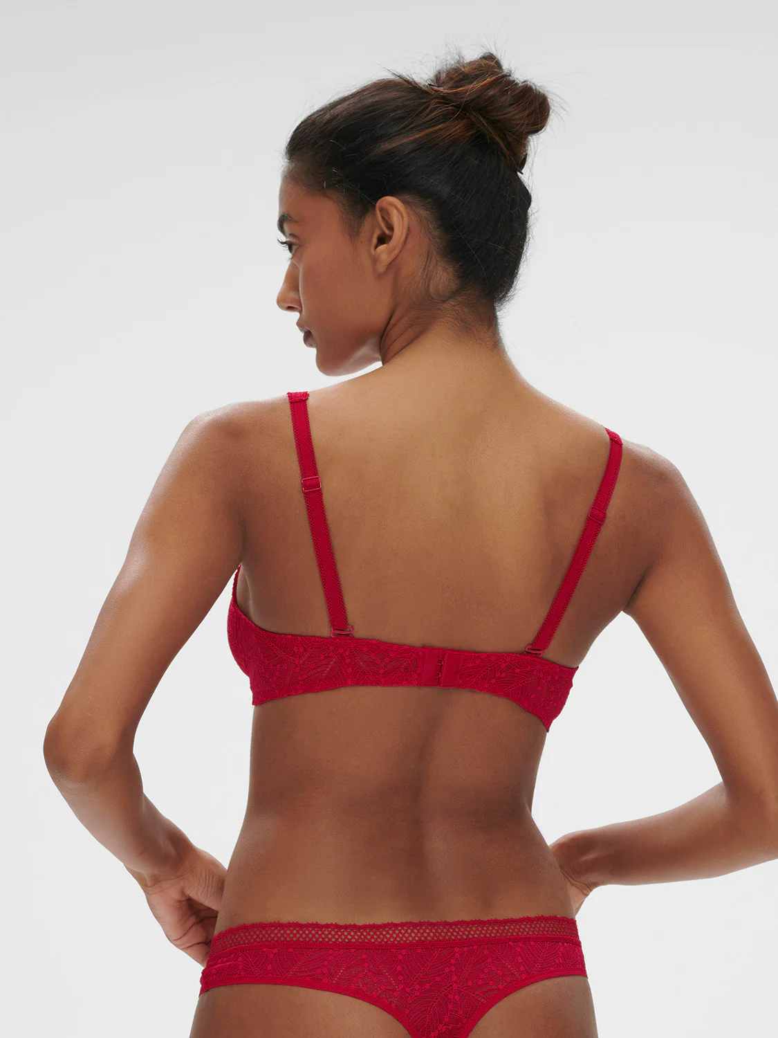 Soutien-gorge sans-armatures structuré - Rubis/rose – Image 3