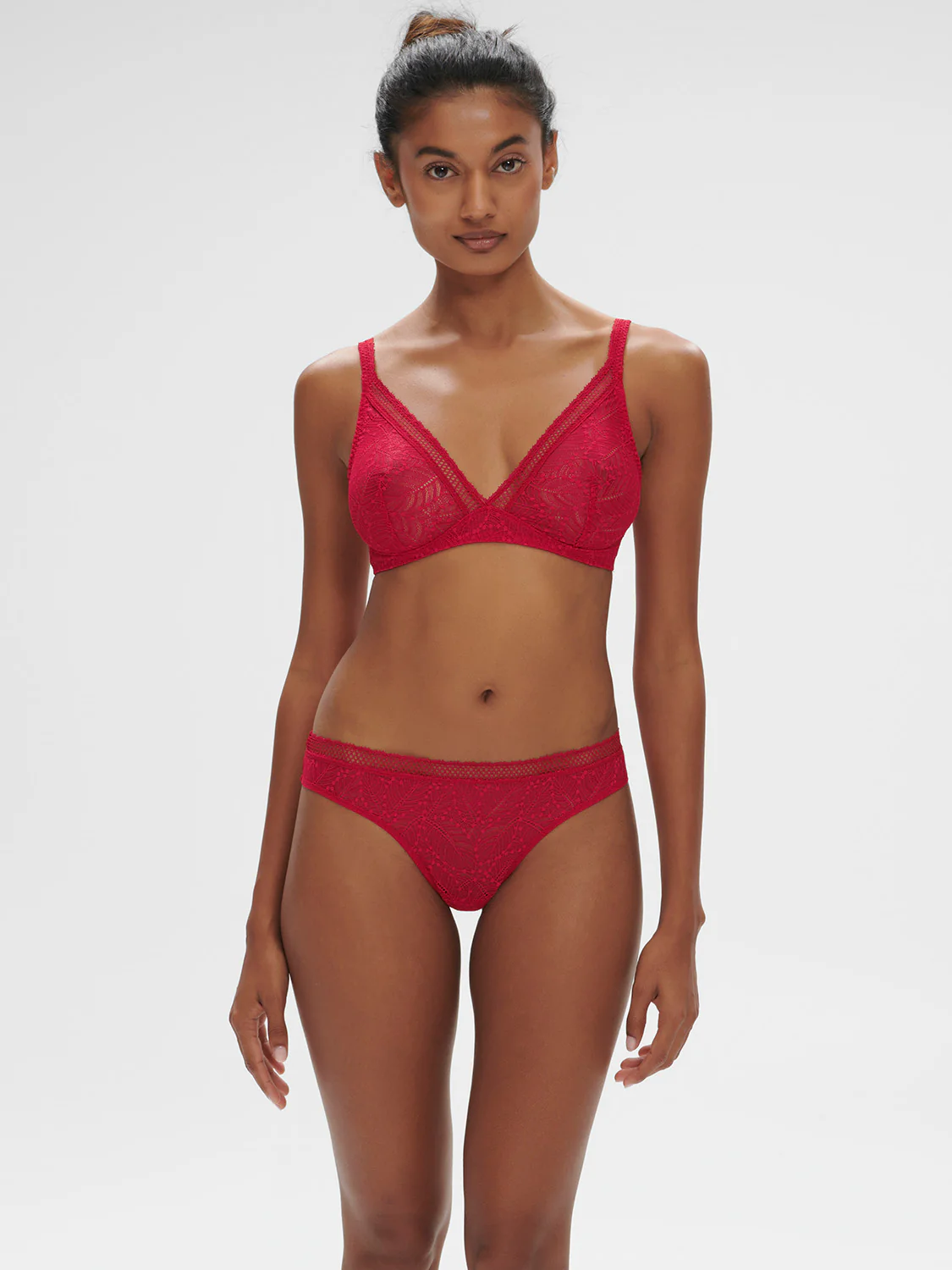 Soutien-gorge sans-armatures structuré - Rubis/rose – Image 5