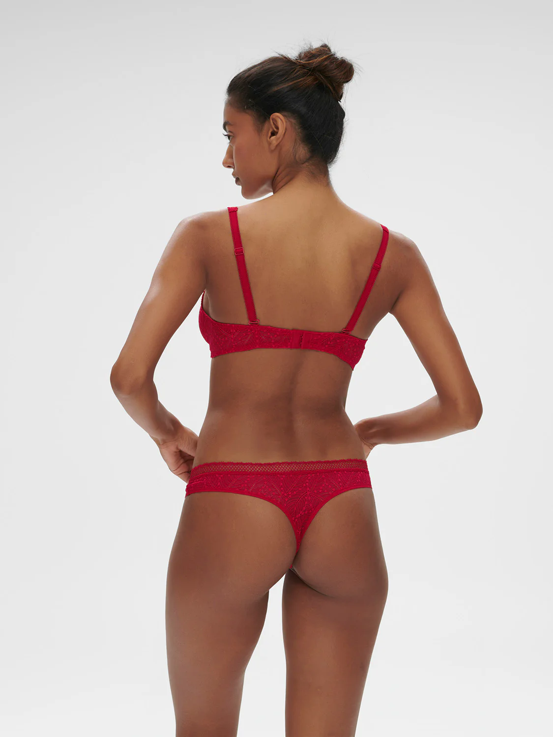 Soutien-gorge sans-armatures structuré - Rubis/rose – Image 6