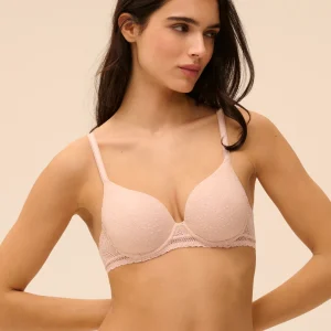 Soutien-gorge spacer décolleté plongeant - Sable rosé