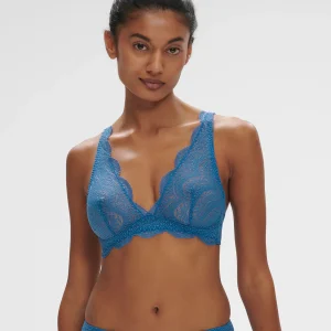 Soutien-gorge triangle sans-armatures - Bleu Myosotis