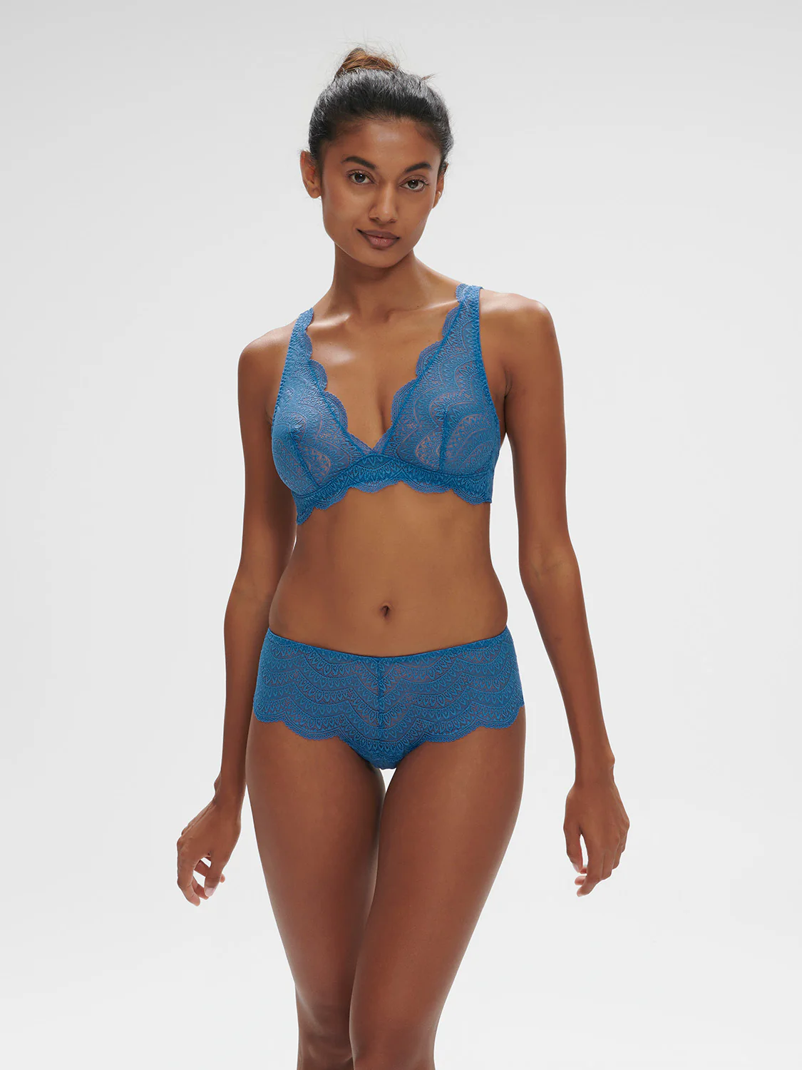 Soutien-gorge triangle sans-armatures - Bleu Myosotis – Image 5
