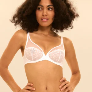 Soutien-gorge avec armatures décolleté plongeant - Blanc
