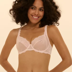 Soutien-gorge avec armatures decollete carre - Rose sakura