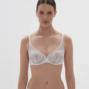Soutien-gorge avec armatures décolleté plongeant - Blanc