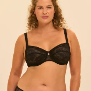Soutien-gorge avec armature décolleté carré - Noir
