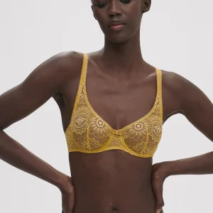 Soutien-gorge armatures décolleté galbé - Golden Yellow