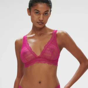 Soutien-gorge triangle sans-armatures - Rose Hibiscus