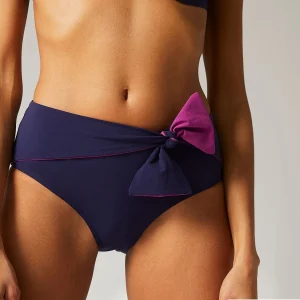 Culotte de bain taille haute - Minuit