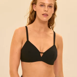 Haut de maillot de bain triangle avec armatures cachées - Noir