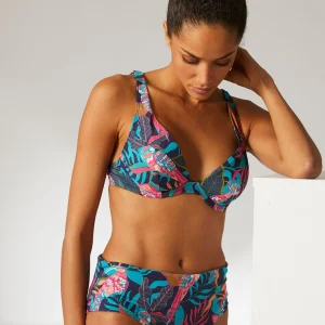 Haut de maillot de bain triangle avec armatures - Bleu cosmos