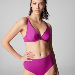 Culotte de bain taille haute - Bougainvillier