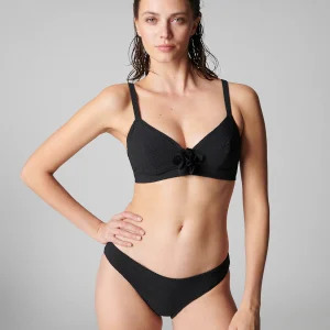 Haut de maillot de bain triangle avec armatures cachées - Noir