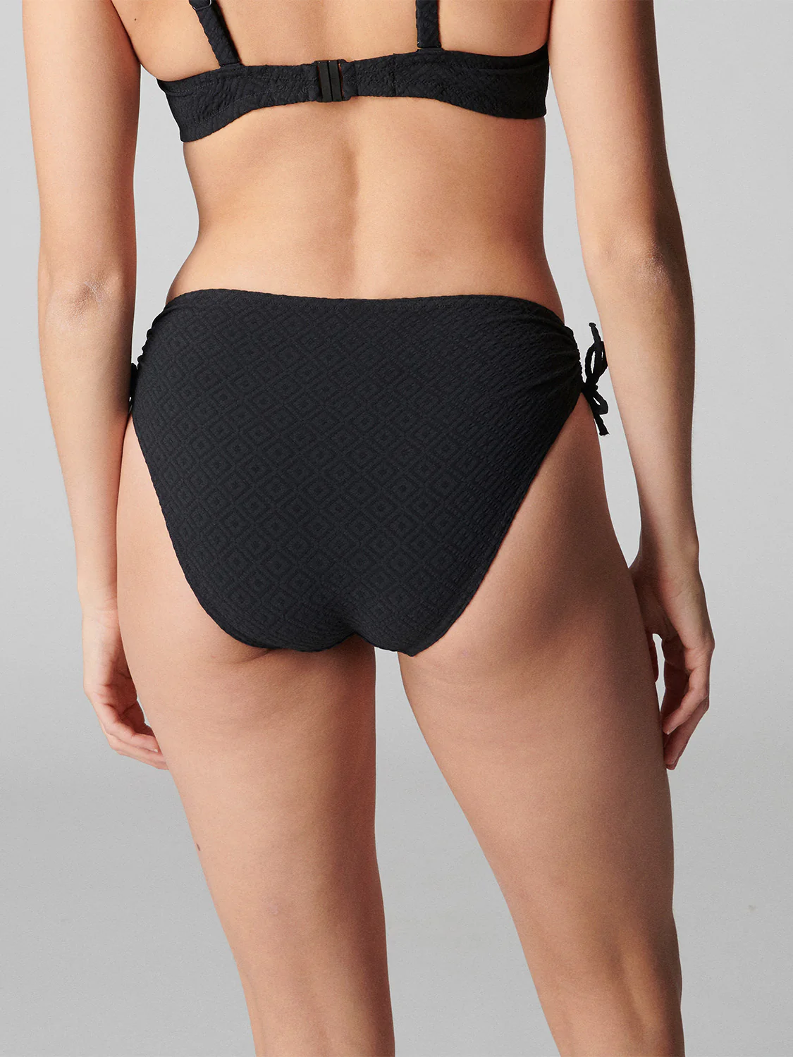 Culotte de bain taille haute - Noir – Image 4