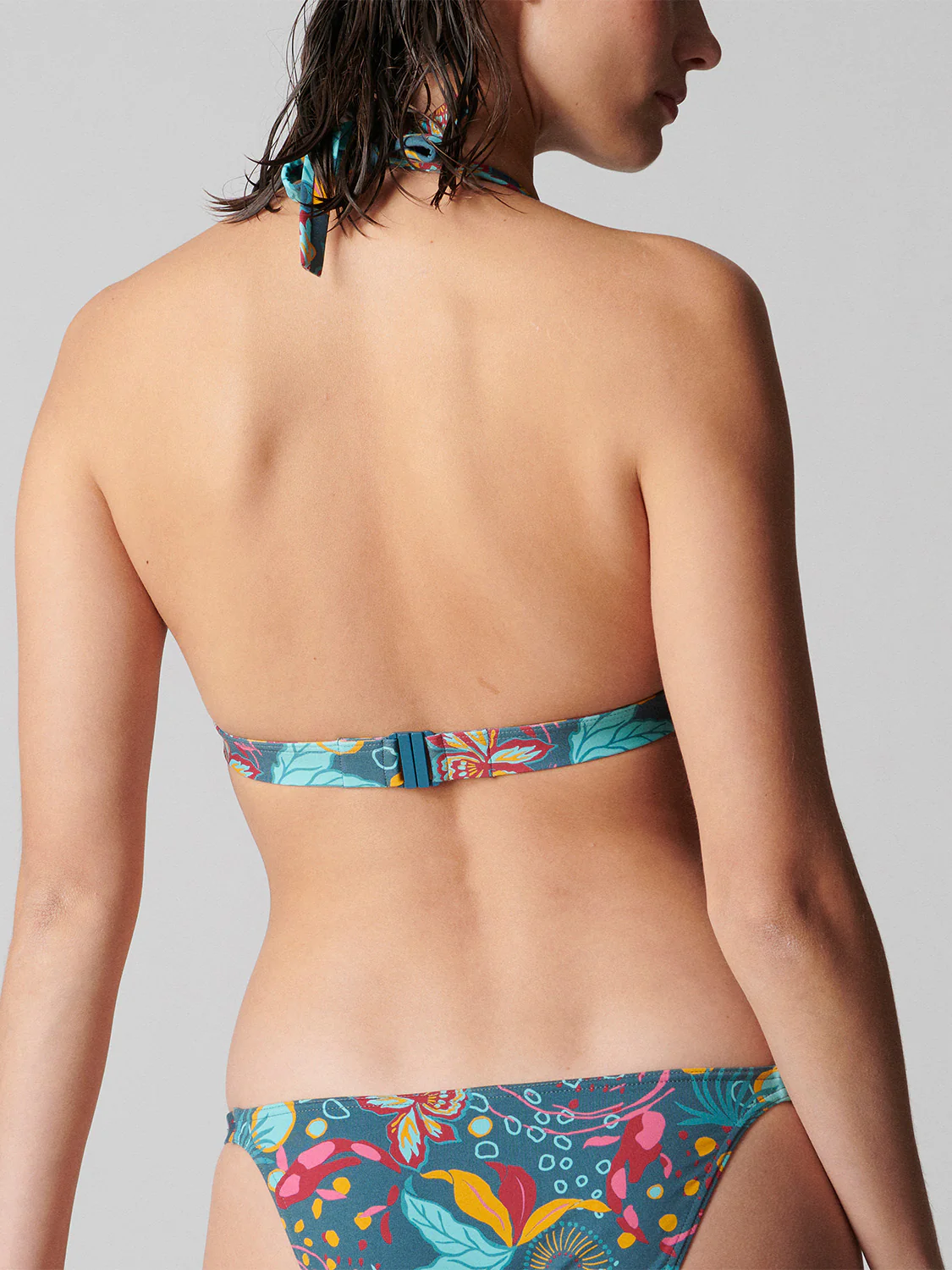 Haut de maillot de bain triangle sans armature - Vert Lagune – Image 6