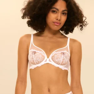 Soutien-gorge avec armature décolleté plongeant - Blanc