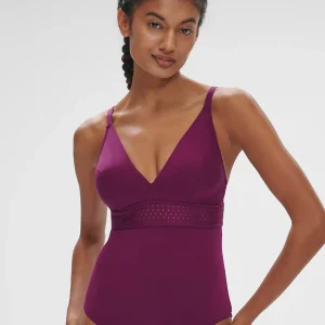 Maillot de bain 1 pièce de bain avec armatures cachées - Mûre