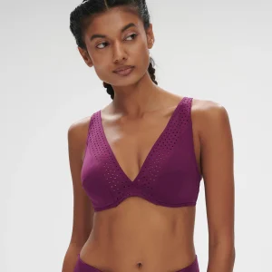 Haut de maillot de bain triangle avec armatures - Mûre