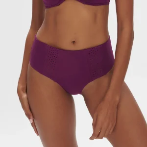 Culotte de bain taille haute - Mûre