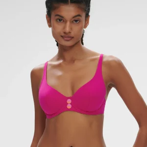 Soutien-gorge Armatures Décolleté Galbé - Rose Hibiscus