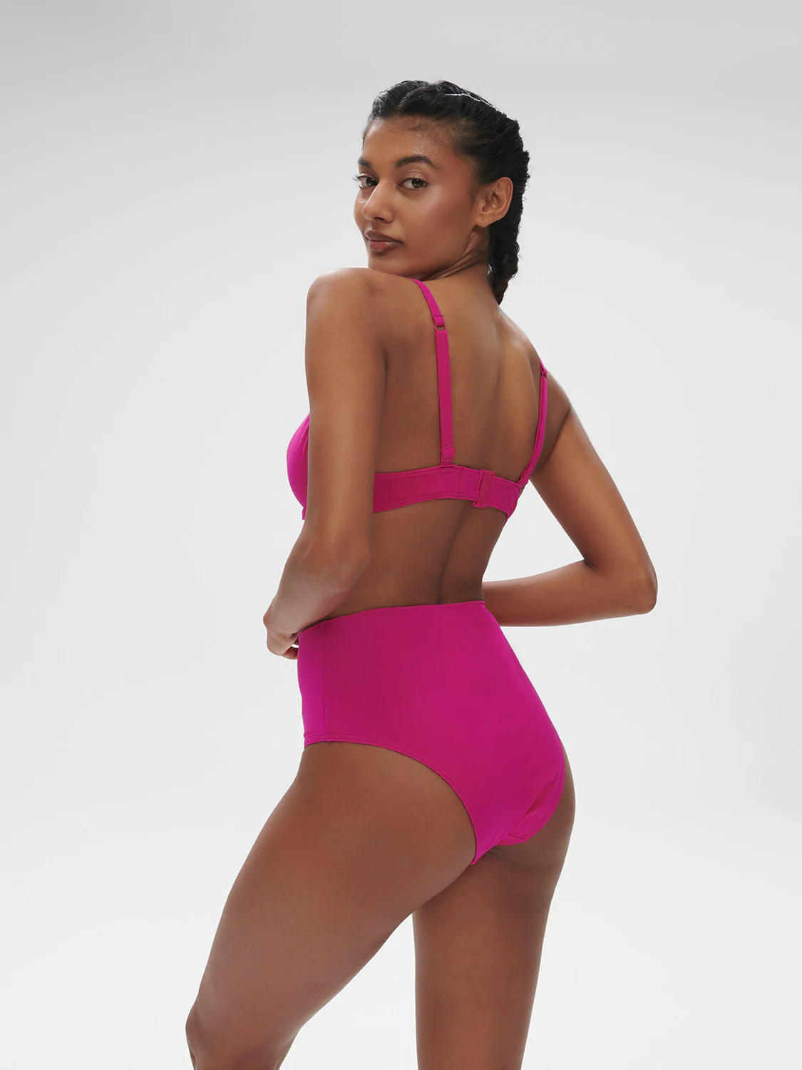 Culotte de bain taille haute - Rose Hibiscus – Image 6