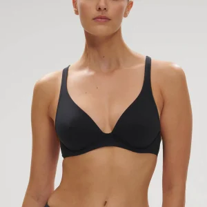 Haut de maillot de bain triangle avec armatures - Noir