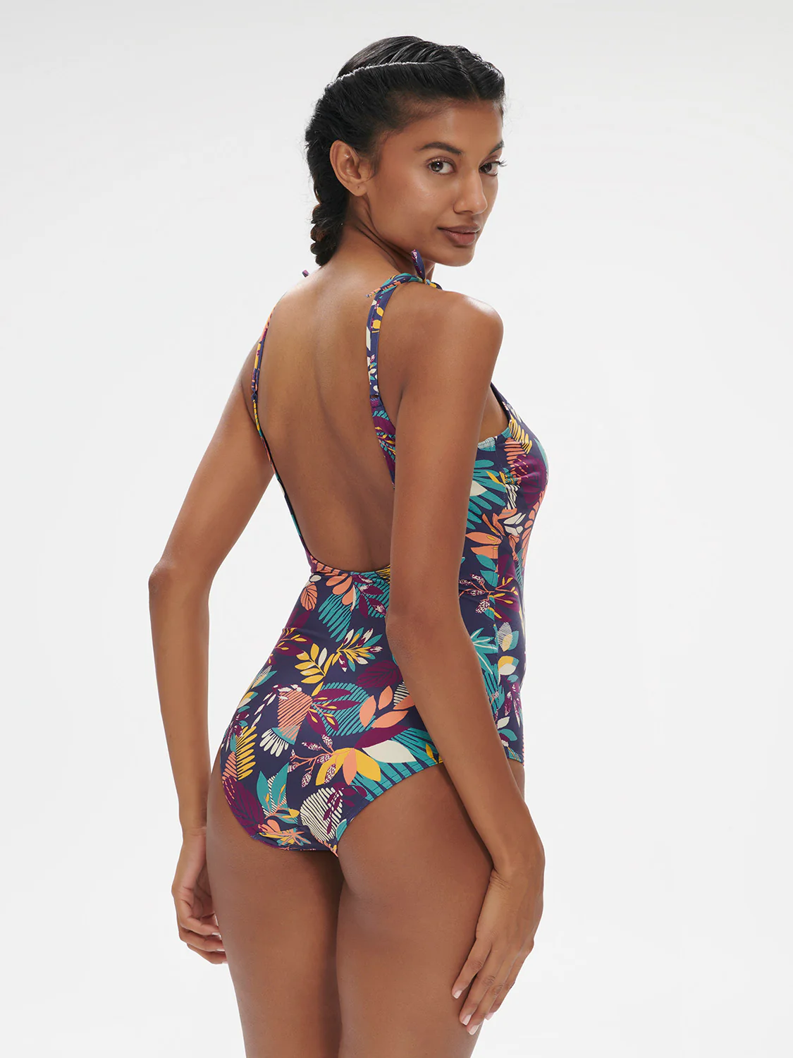 Maillot de bain 1 pièce bonnet mousse sans armature - Imprimé Bleu Seaside – Image 6