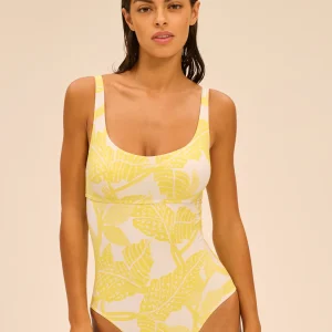 Maillot de bain 1 pièce de bain avec armatures - Imprimé Pluméria