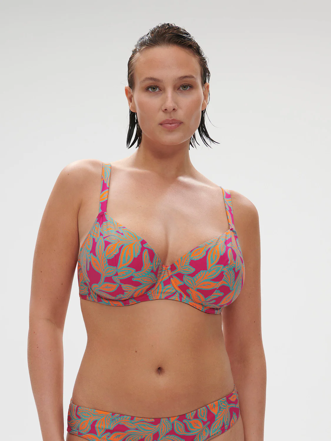 Haut de maillot de bain avec armatures - Imprimé Rose Ménara – Image 2