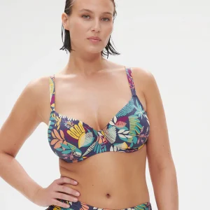 Haut de maillot de bain avec armatures - Imprimé Bleu Seaside