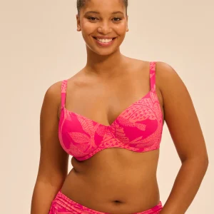 Haut de maillot de bain avec armatures - Imprimé Bright Rose