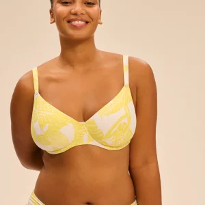 Haut de maillot de bain avec armatures - Imprimé Pluméria