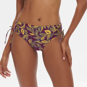 Culotte de bain taille haute - Imprimé Violet Agadir