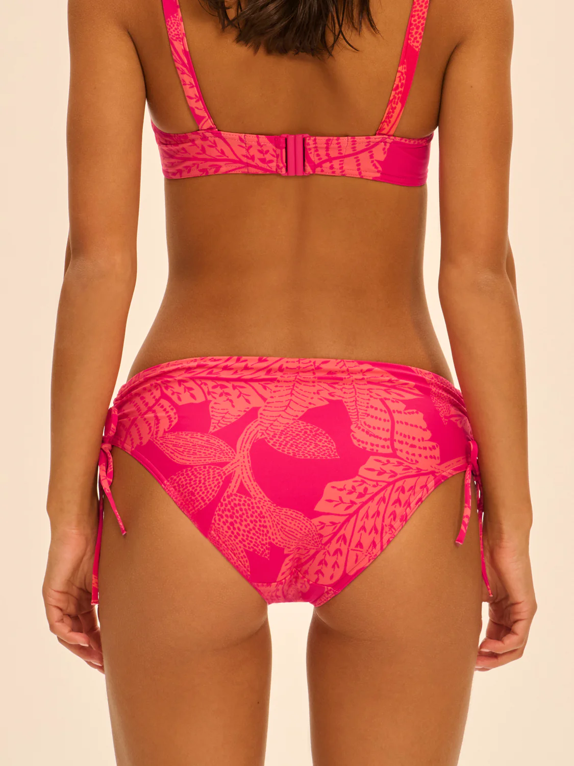 Culotte de bain taille haute - Imprimé Bright Rose – Image 3