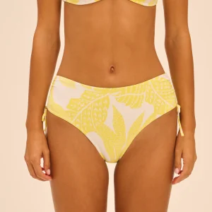 Culotte de bain taille haute - Imprimé Pluméria