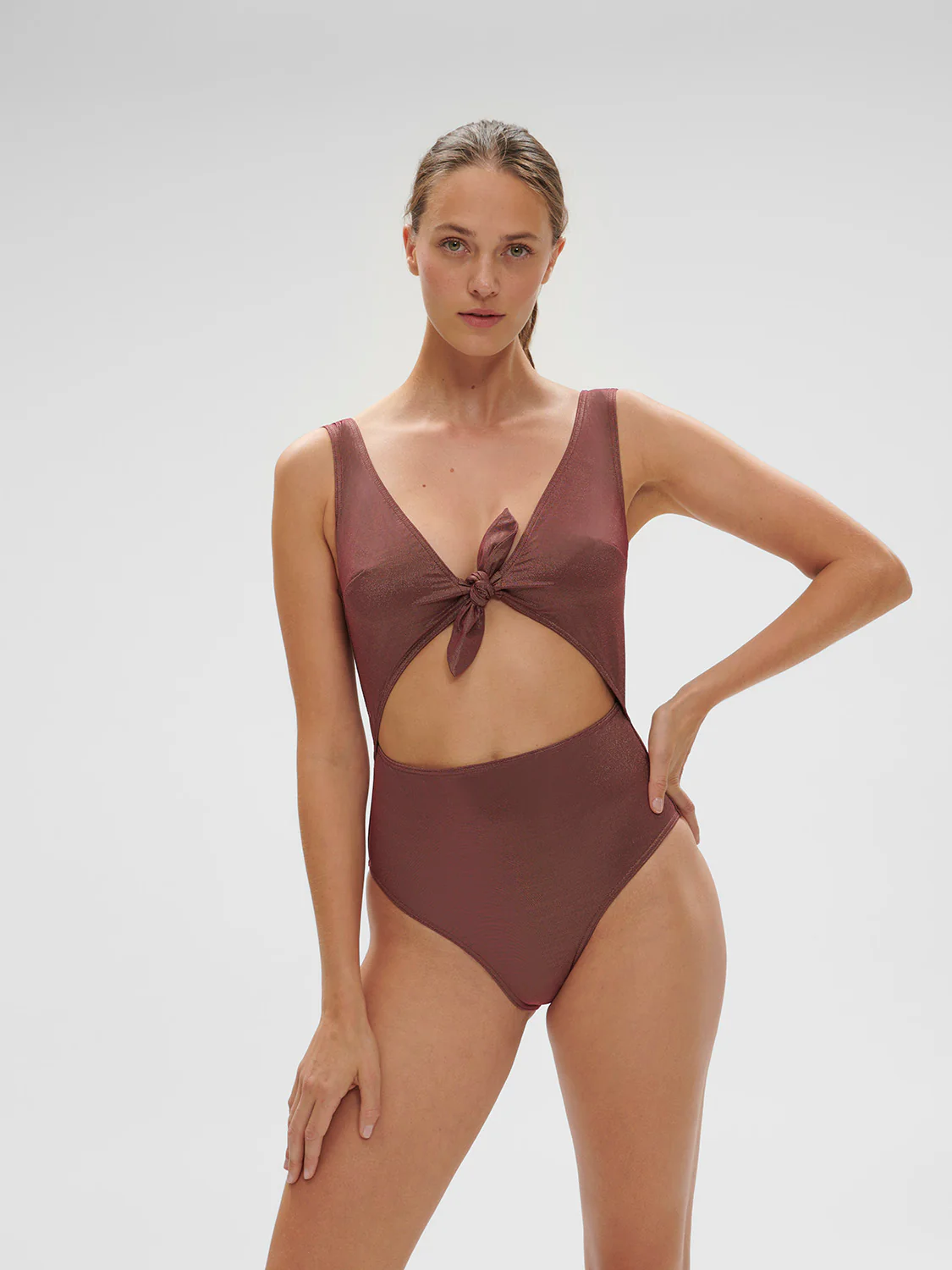 Maillot de bain 1 pièce sans armature - Lurex Dark Purple – Image 4