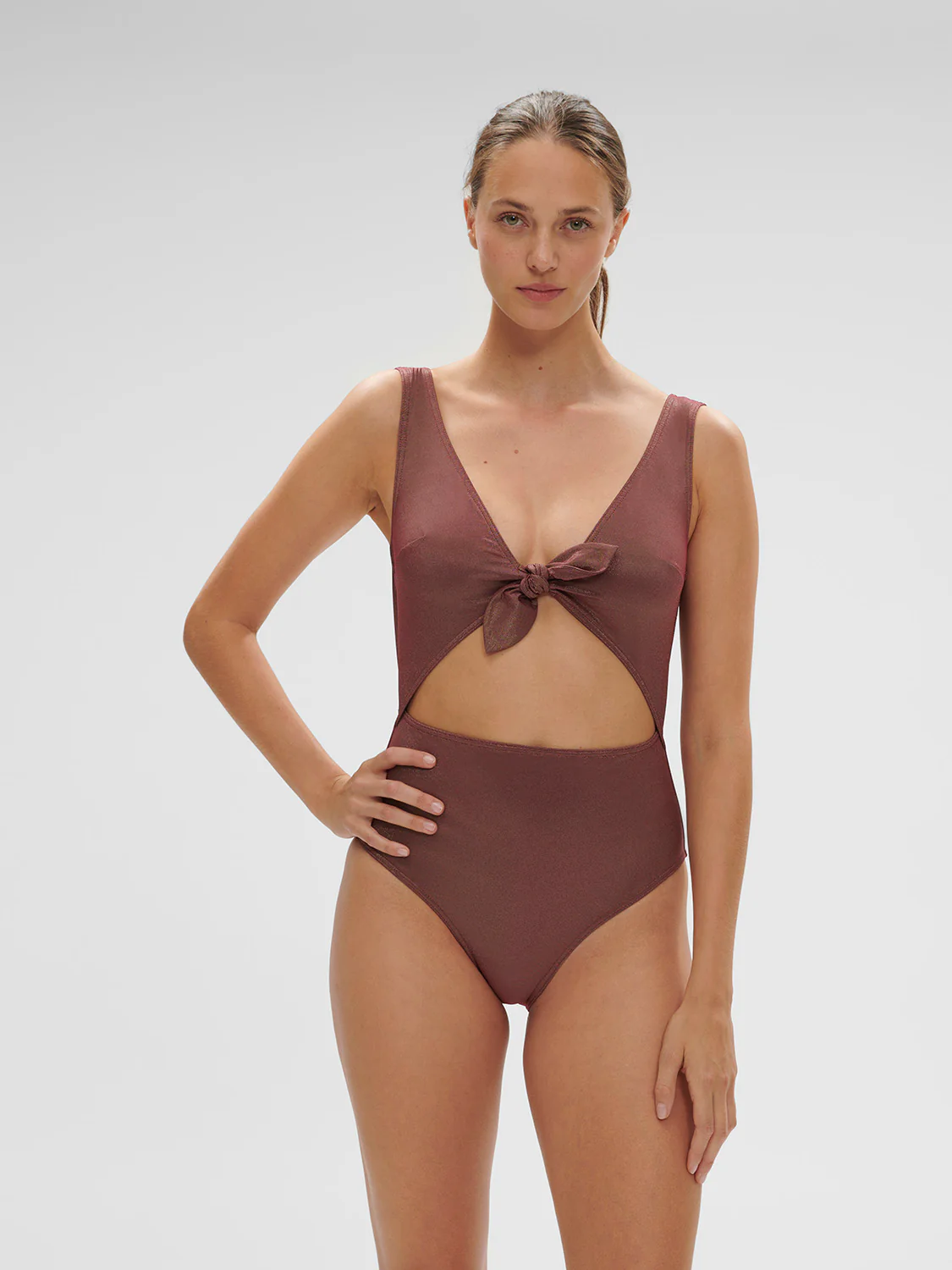 Maillot de bain 1 pièce sans armature - Lurex Dark Purple – Image 5