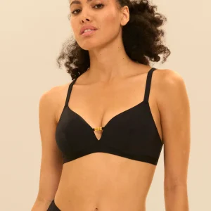 Haut de maillot de bain à coque - Noir