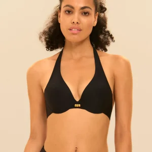 Haut de maillot de bain triangle avec armatures cachées - Noir