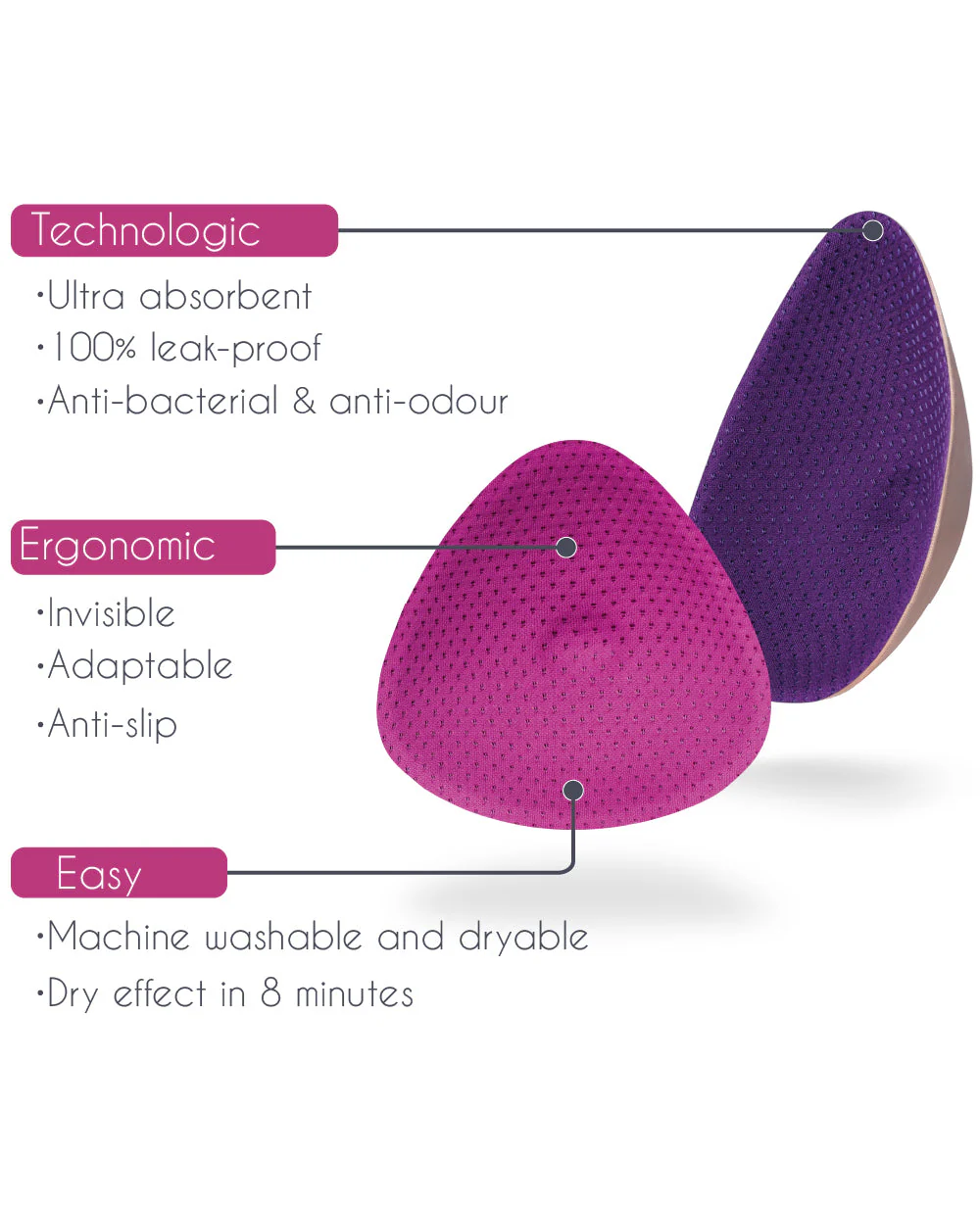 2 Essential Day washable nursing pads – Image 3