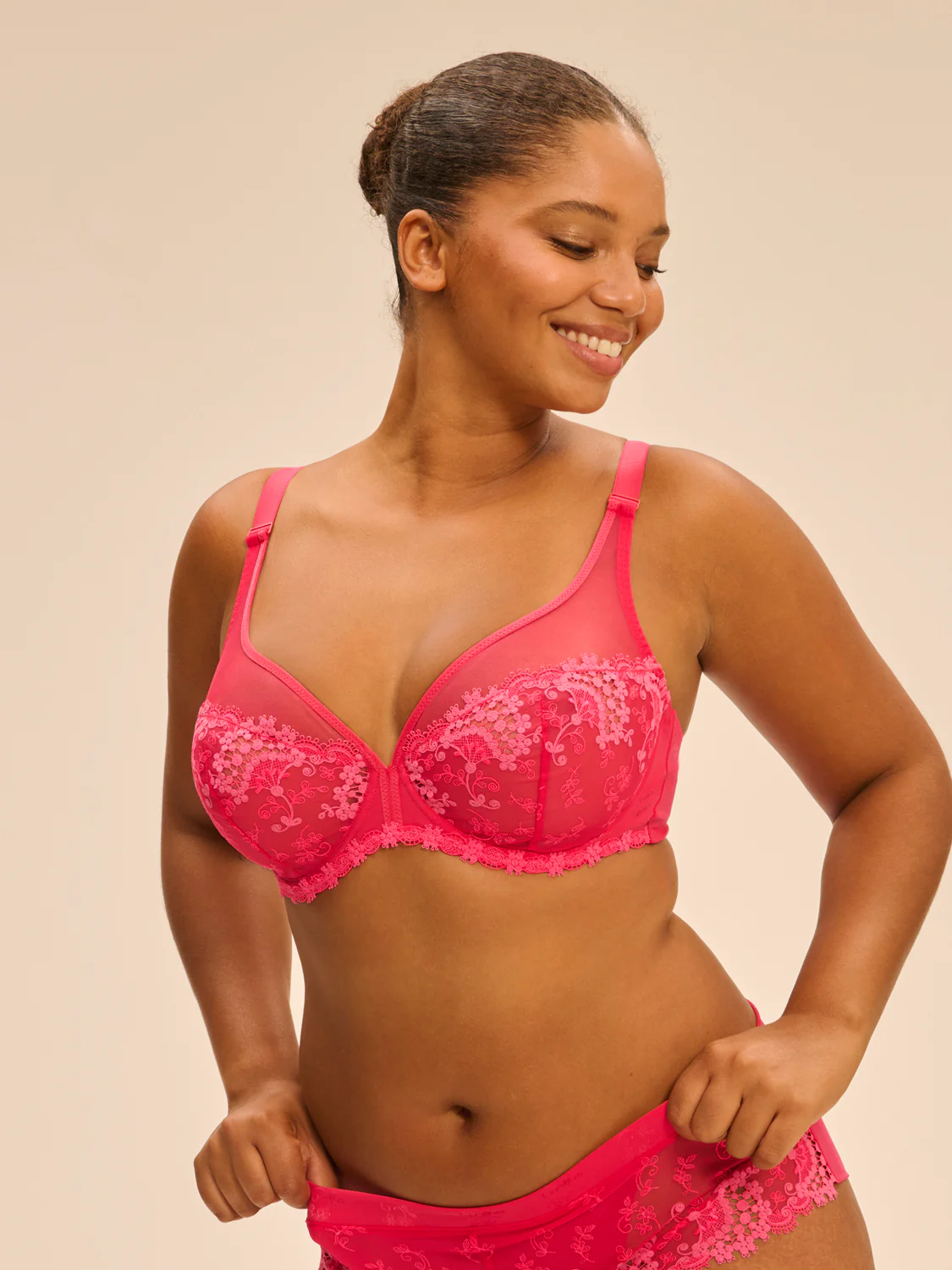 Soutien-gorge avec armature décolleté plongeant - Rose Fabuleux – Image 8