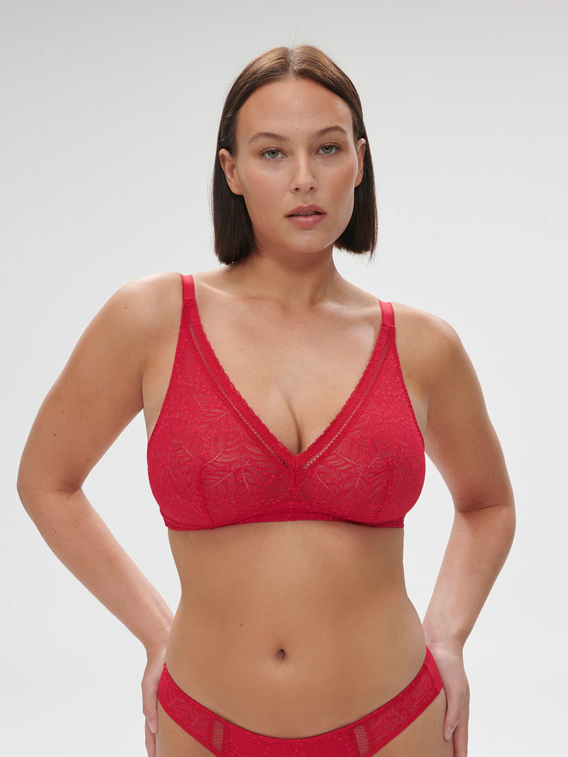 Soutien-gorge sans-armatures structuré - Rubis/rose – Image 7